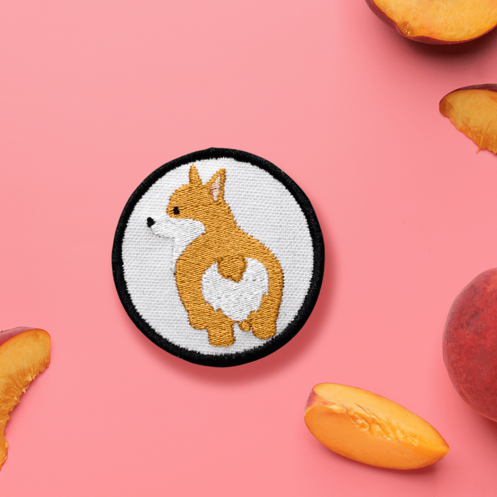 White Corgi Bum Patch