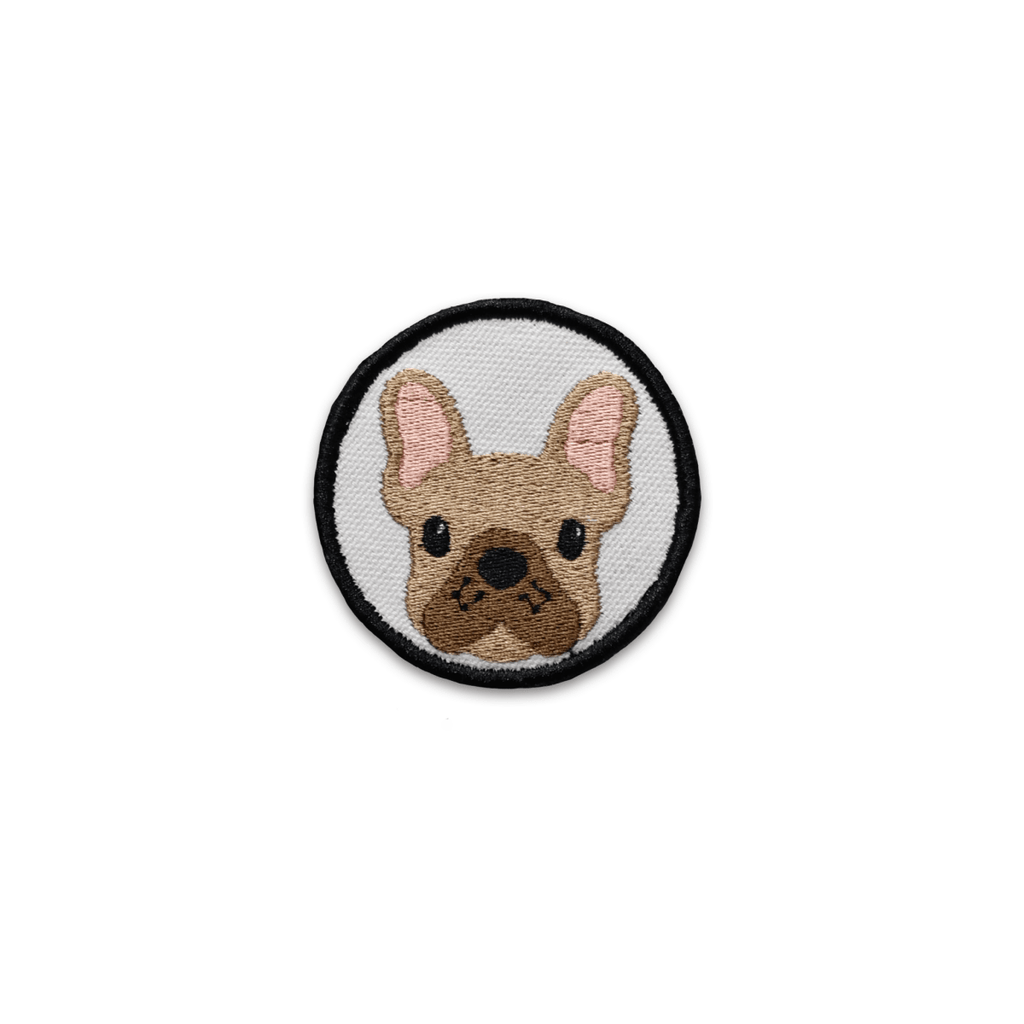 Frenchie Face Circle Patch