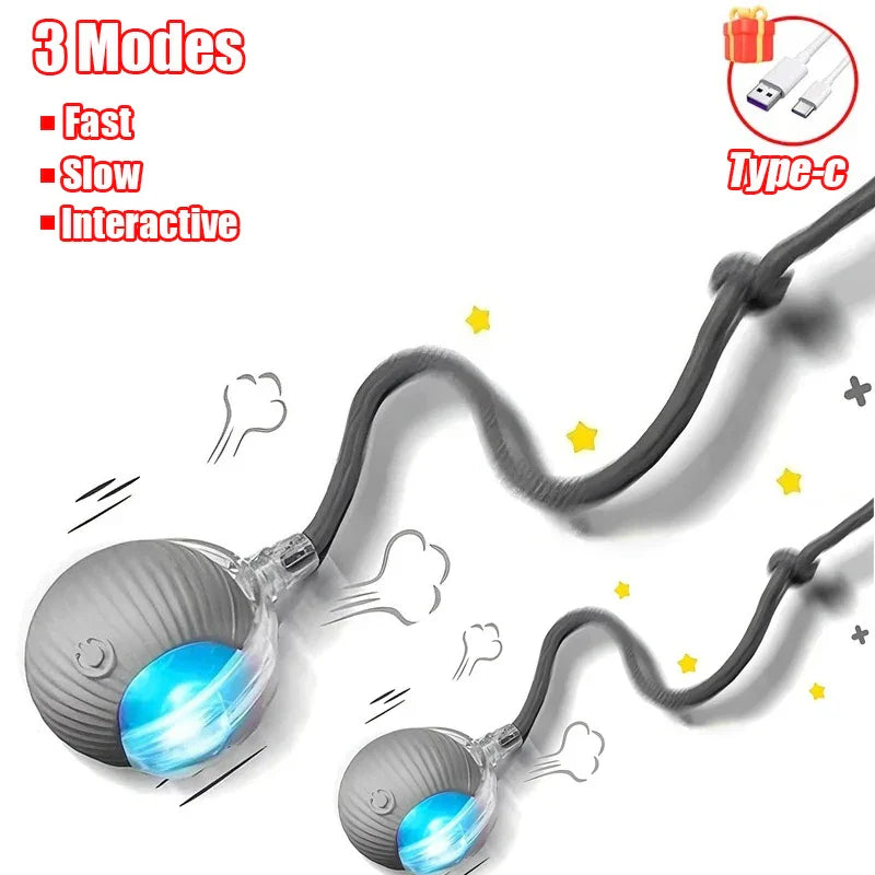 Smart Interactive Rolling Ball Toy for Cats & Dogs