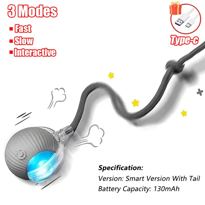 Smart Interactive Rolling Ball Toy for Cats & Dogs
