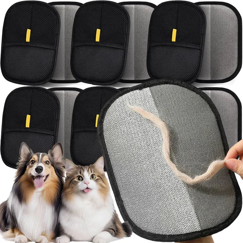 Pet Hair Remover Gloves – Double-Sided Deshedding Brush
