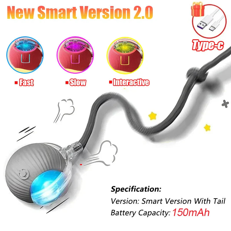 Smart Interactive Rolling Ball Toy for Cats & Dogs