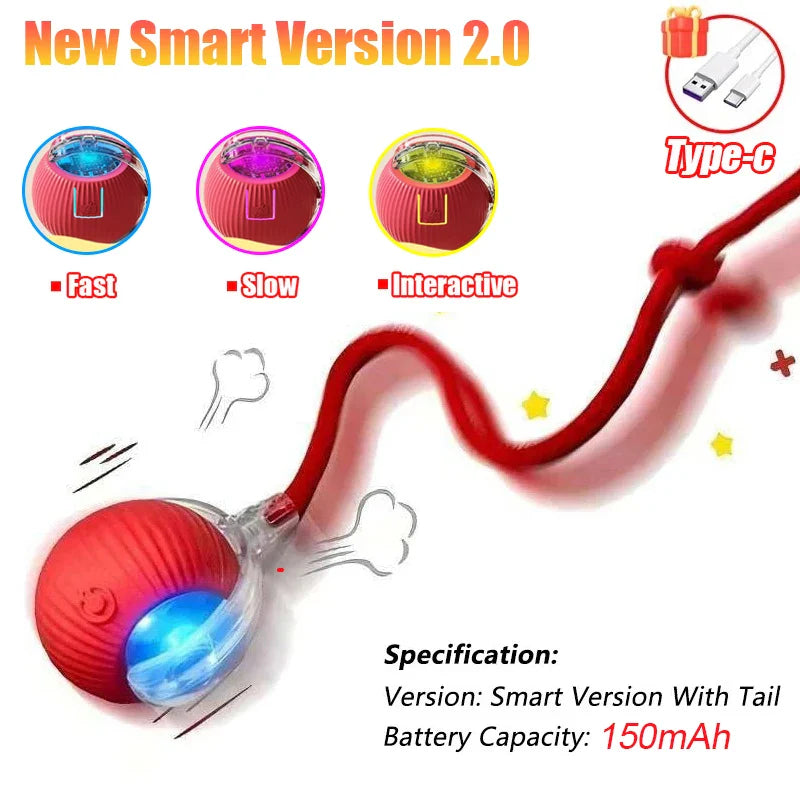 Smart Interactive Rolling Ball Toy for Cats & Dogs