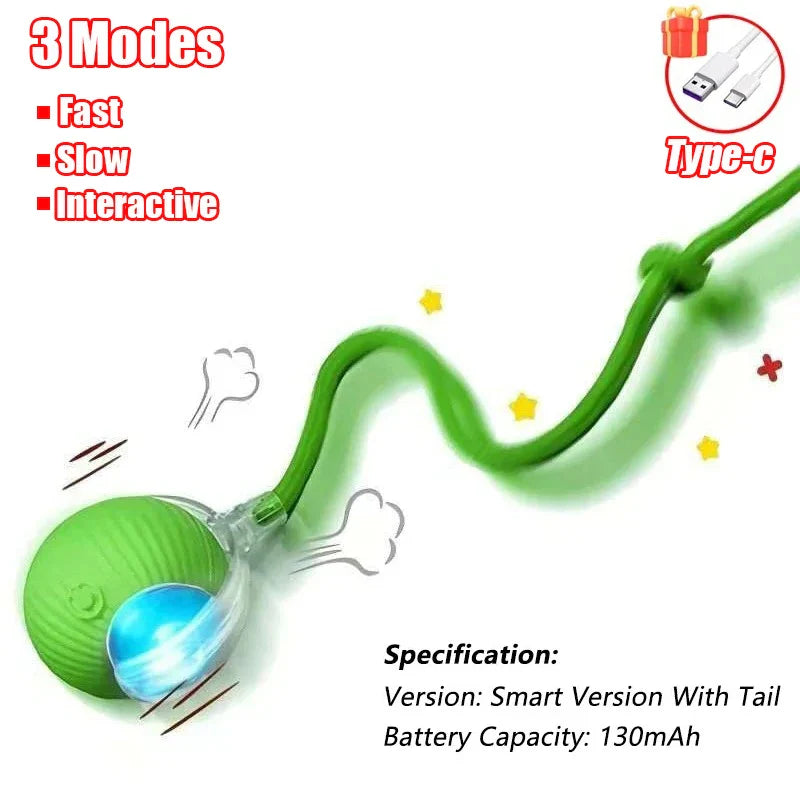Smart Interactive Rolling Ball Toy for Cats & Dogs