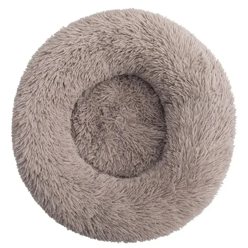 Round Plush Pet Bed – Super Soft for Dogs & Cats